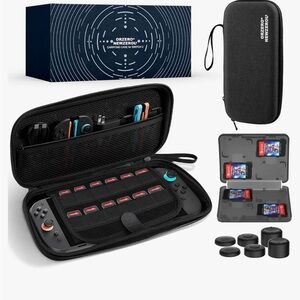 ORZERO Carrying Case for Nintendo Switch - Black with Color Accents